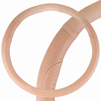 Оплетка SKYWAY Art-4 M (370-390мм) Бежевая экокожа